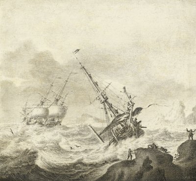 Shipping on a Stormy Sea by Adriaen van Salm